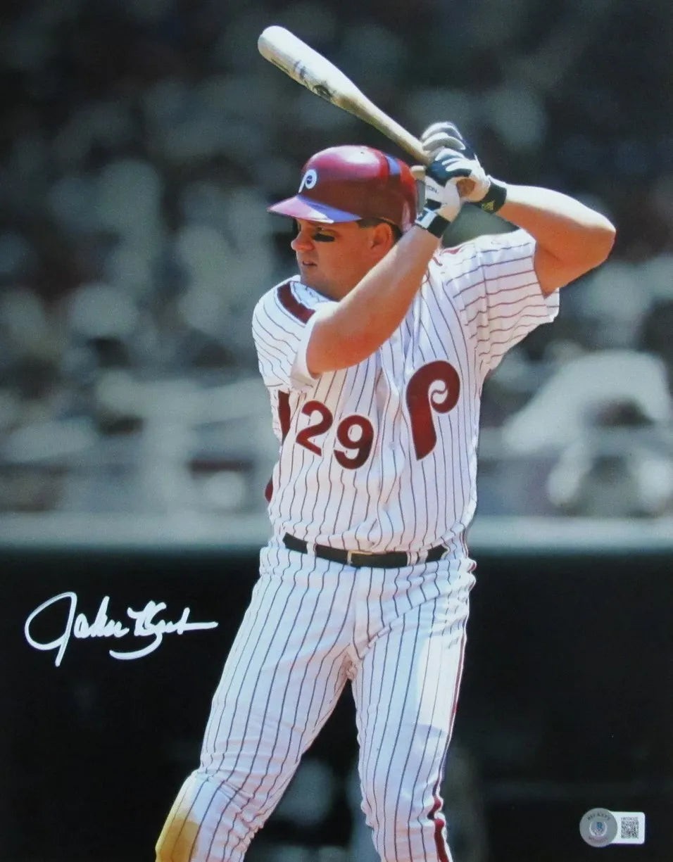 John Kruk Signed 11x14 Photo Philadelphia Phillies Beckett