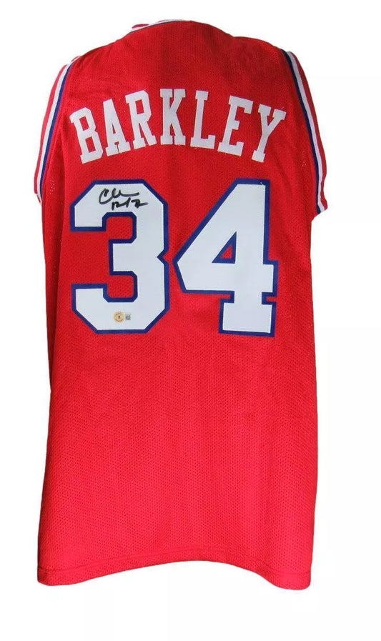 Charles Barkley HOF Signed/Auto Sixers Custom Basketball Jersey Beckett