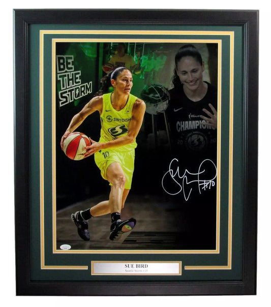 Sue Bird Autographed 16x20 Photo Seattle Storm Framed JSA