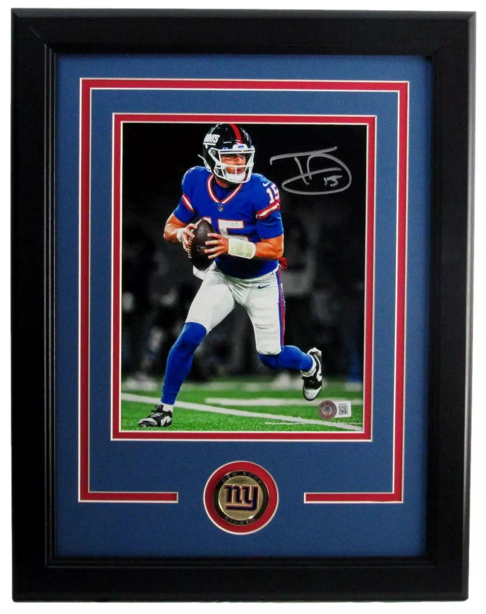 Tommy DeVito Autographed/signed 8x10 Framed NY Giants Beckett