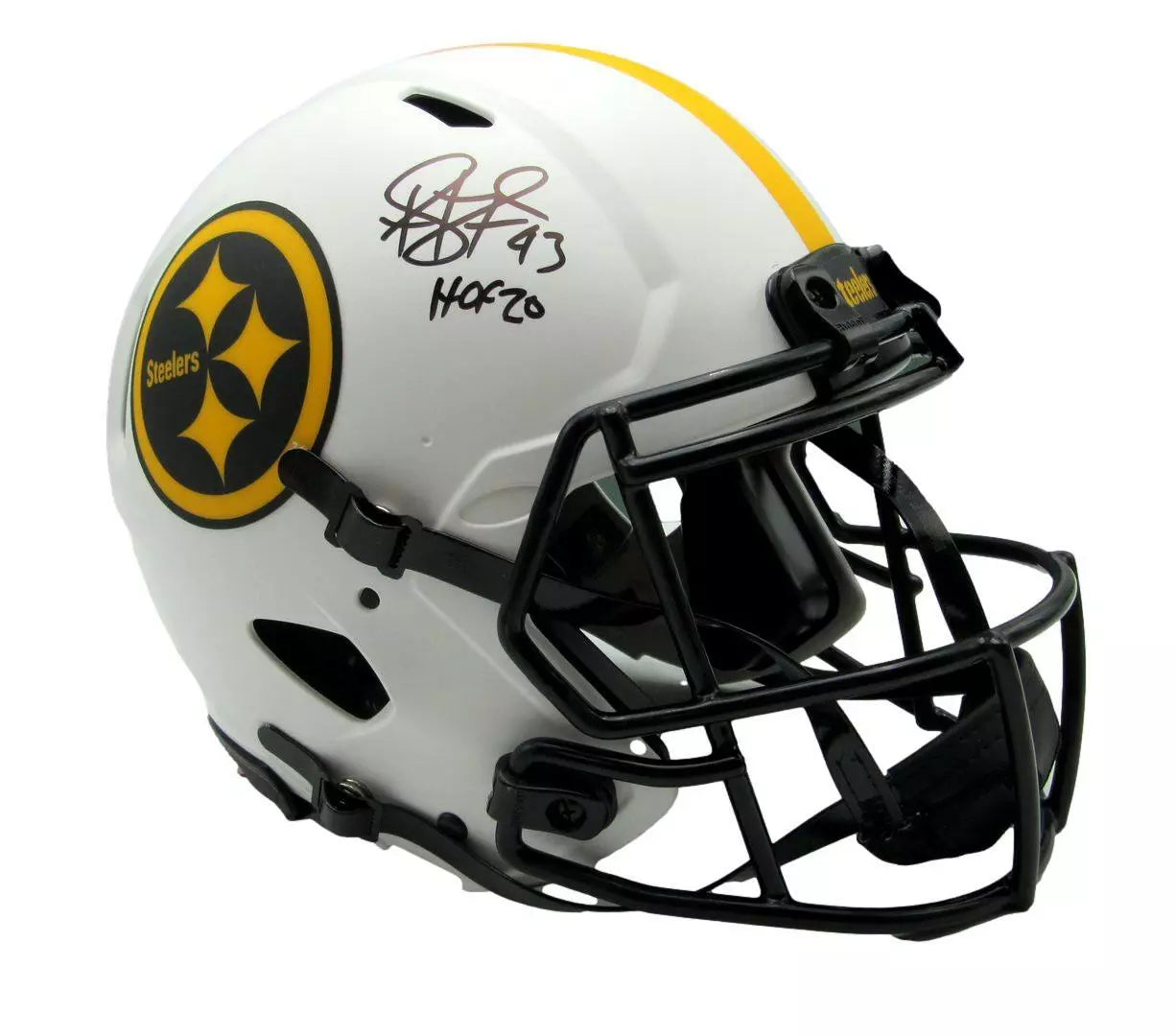 Troy Polamalu HOF Signed Steelers Lunar Full Size AUTHENTIC Helmet JSA COA