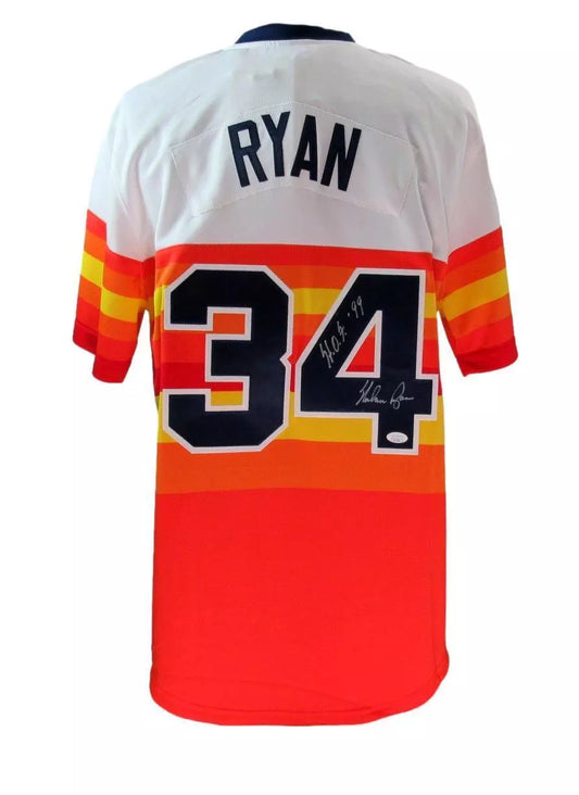 Nolan Ryan 1980 Autographed Authentic Mitchell & Ness Jersey Astros JSA