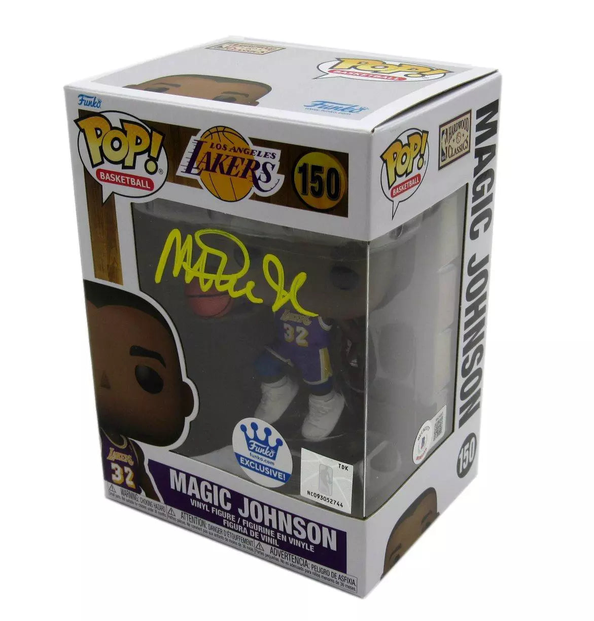 Magic Johnson Autographed Funko Pop! #150 Figurine Lakers Beckett