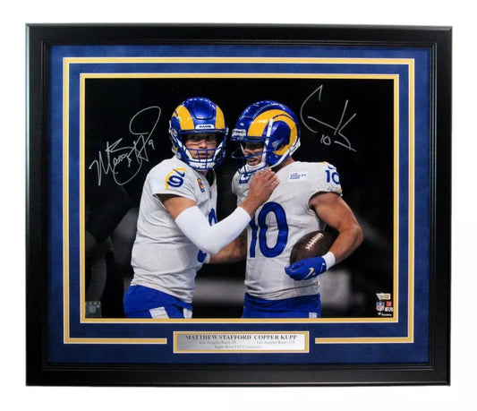 Stafford/Kupp Dual-Signed 16x20 Photo Los Angeles Rams Framed Fanatics