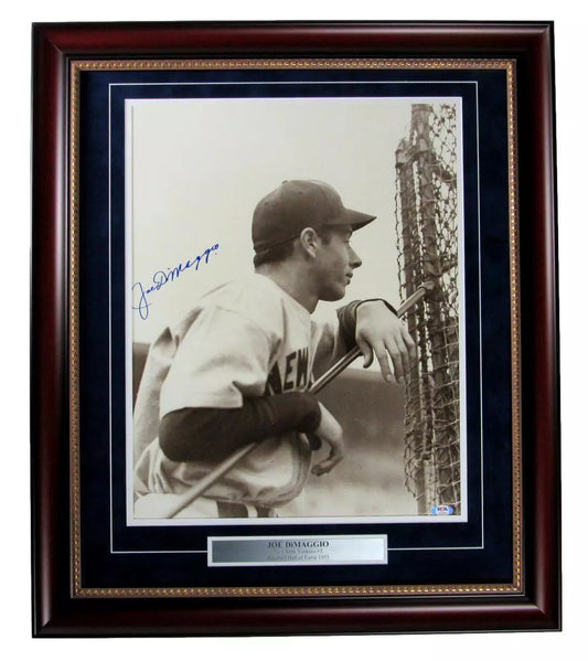 Joe DiMaggio Yankees Signed GEM "10" 16X20 Brearley Photo Framed PSA/DNA