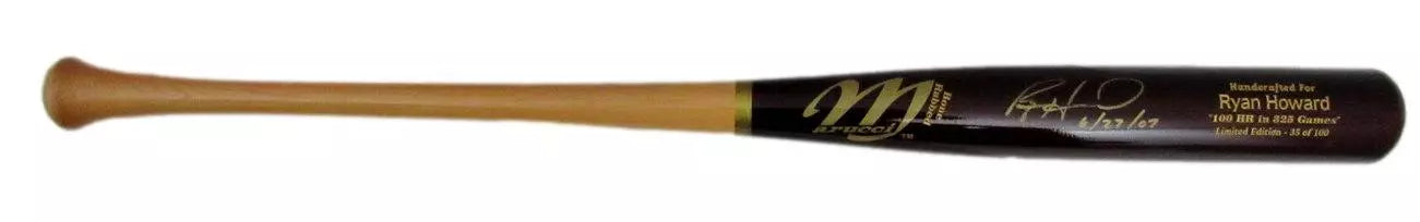 Ryan Howard Autographed Marucci Limited Edition Baseball Bat Phillies JSA