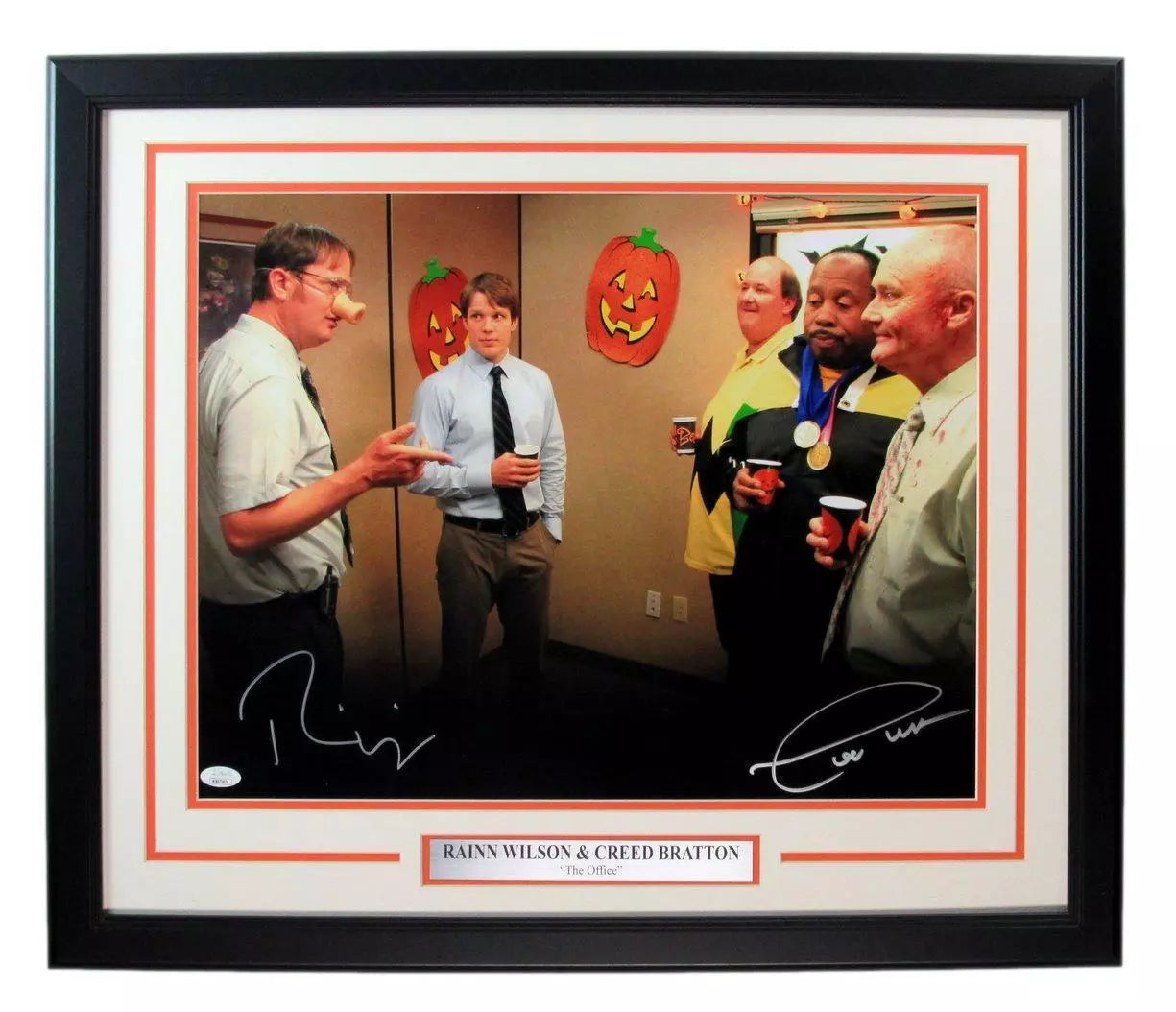 Rainn Wilson/Creed Bratton Dual-Signed 16x20 Photo The Office Framed JSA