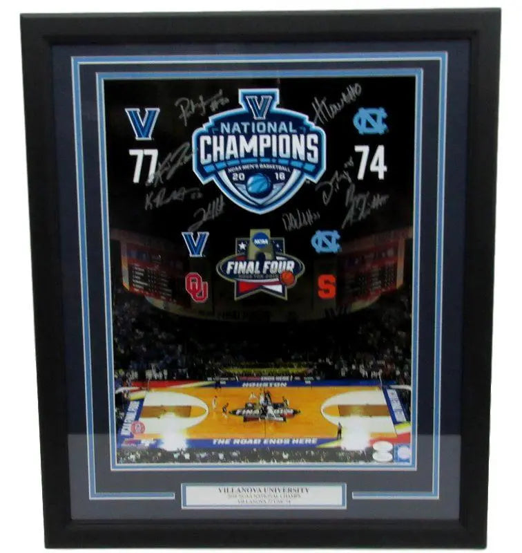 Villanova 2016 NCAA Champs Multi-Signed 16x20 Photo Framed JSA