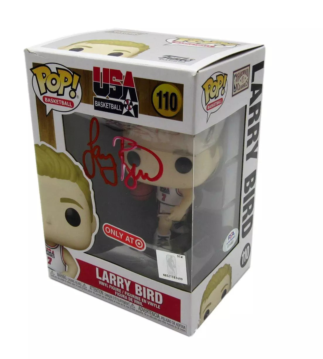 Larry Bird HOF Autographed Funko Pop! Figurine #110 Celtics PSA/DNA