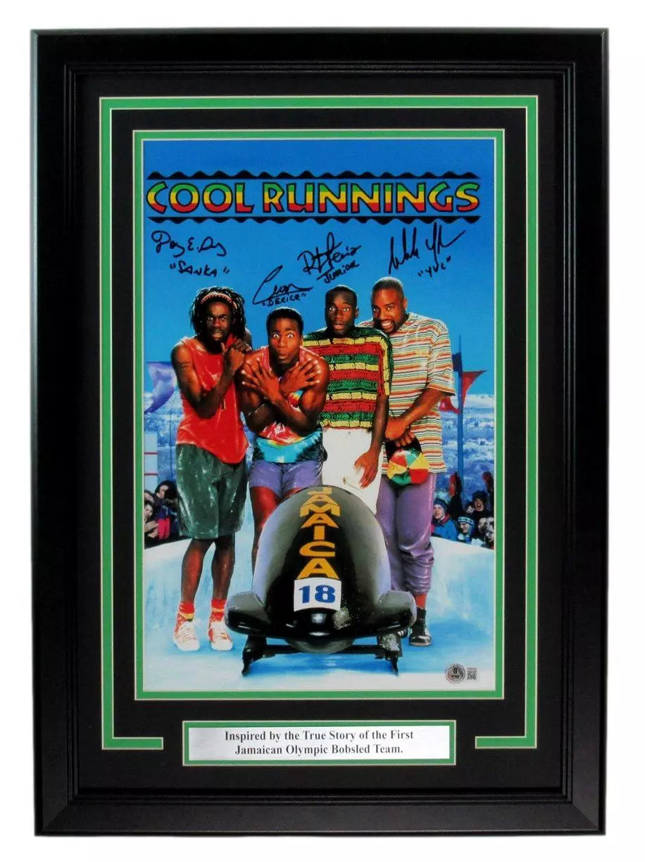 "Cool Runnings" Multi-Signed by 4 Cast Members 11x17 Photo Framed Beckett