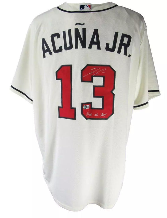 Ronald Acuna Jr Signed/Inscribed Atlanta Braves Nike Jersey Beckett