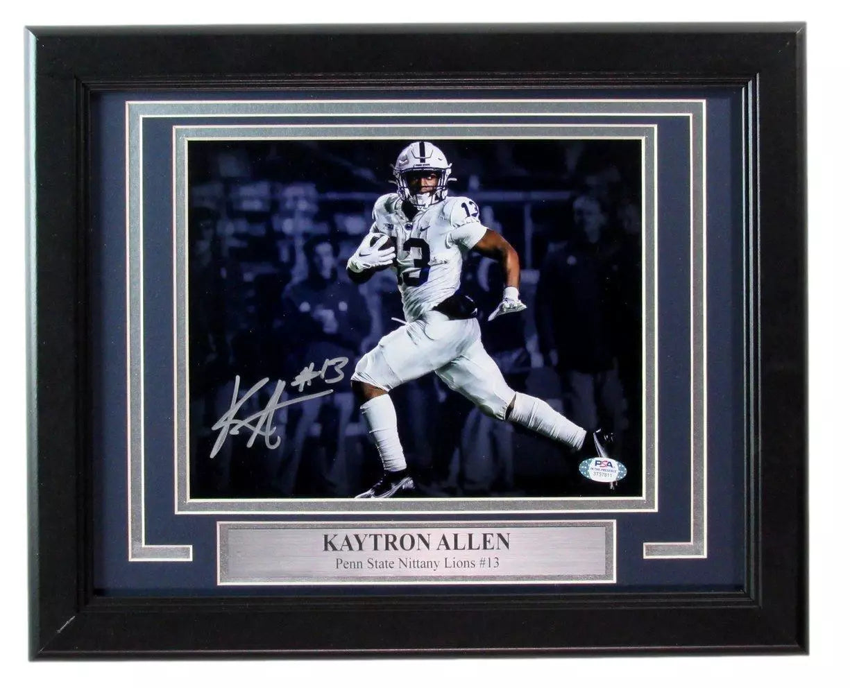 Kaytron Allen Autographed 8x10 Photo Penn State Framed PSA/DNA