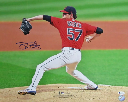 Shane Bieber Cleveland Indians Signed/Autographed 16x20 Photo Beckett