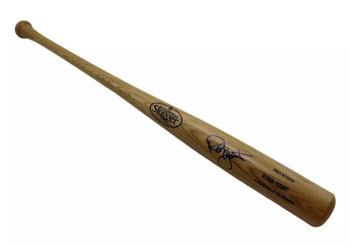 Robin Yount HOF Autographed Blonde Louisville Slugger Bat Brewers JSA