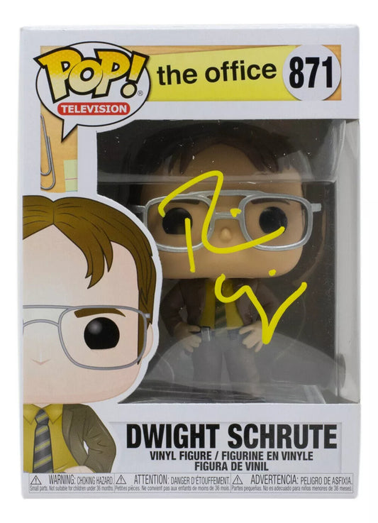 Rainn Wilson Signed Dwight Schrute The Office Funko Pop 871 PSA/DNA ITP