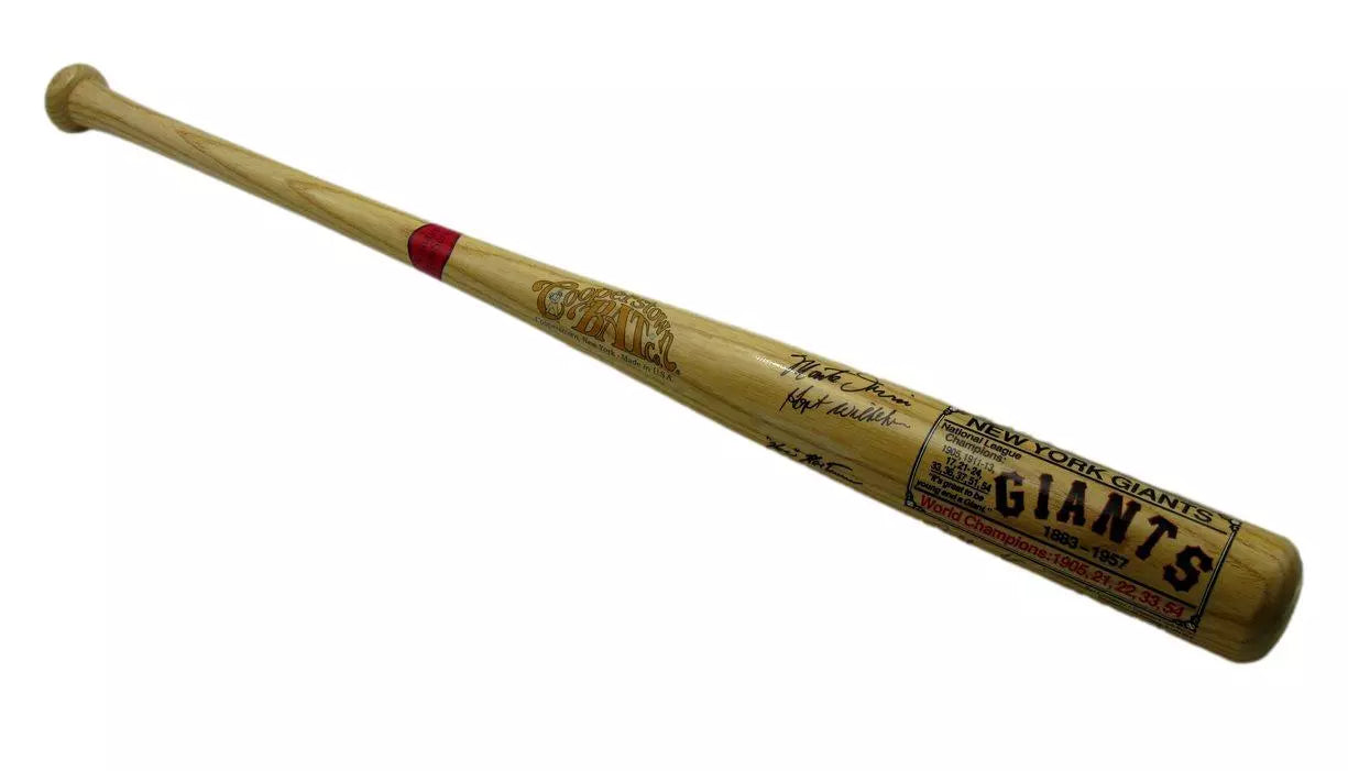 NY Giants Multi-Autographed by 11 Cooperstown Baseball Bat Irvin Wilhelm