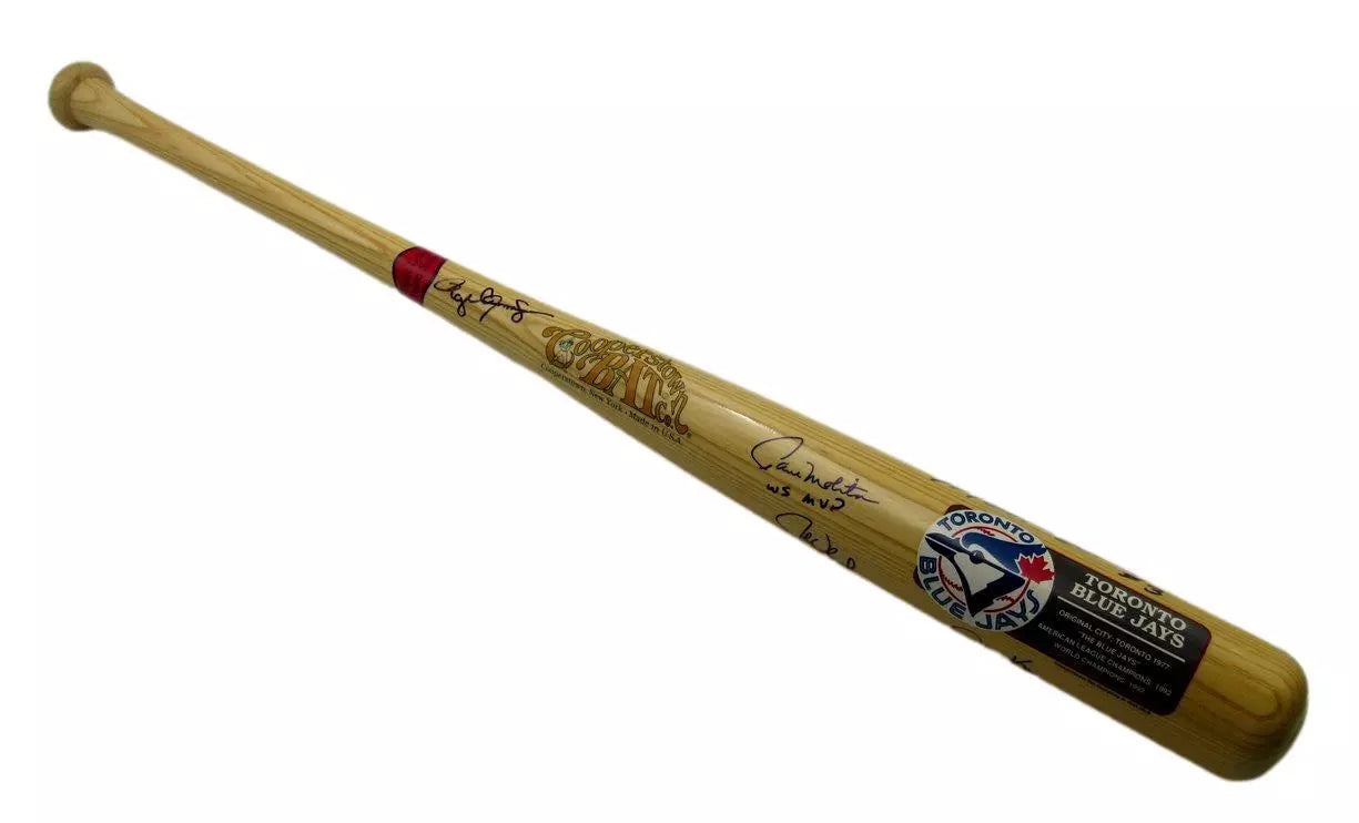 Blue Jays Multi-Autographed by 5 Cooperstown Baseball Bat Molitor Clemens