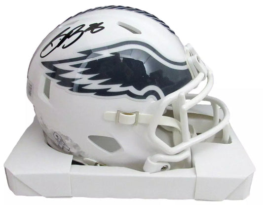 Saquon Barkley Signed Eagles 2024 Salute to Service Mini Helmet Beckett