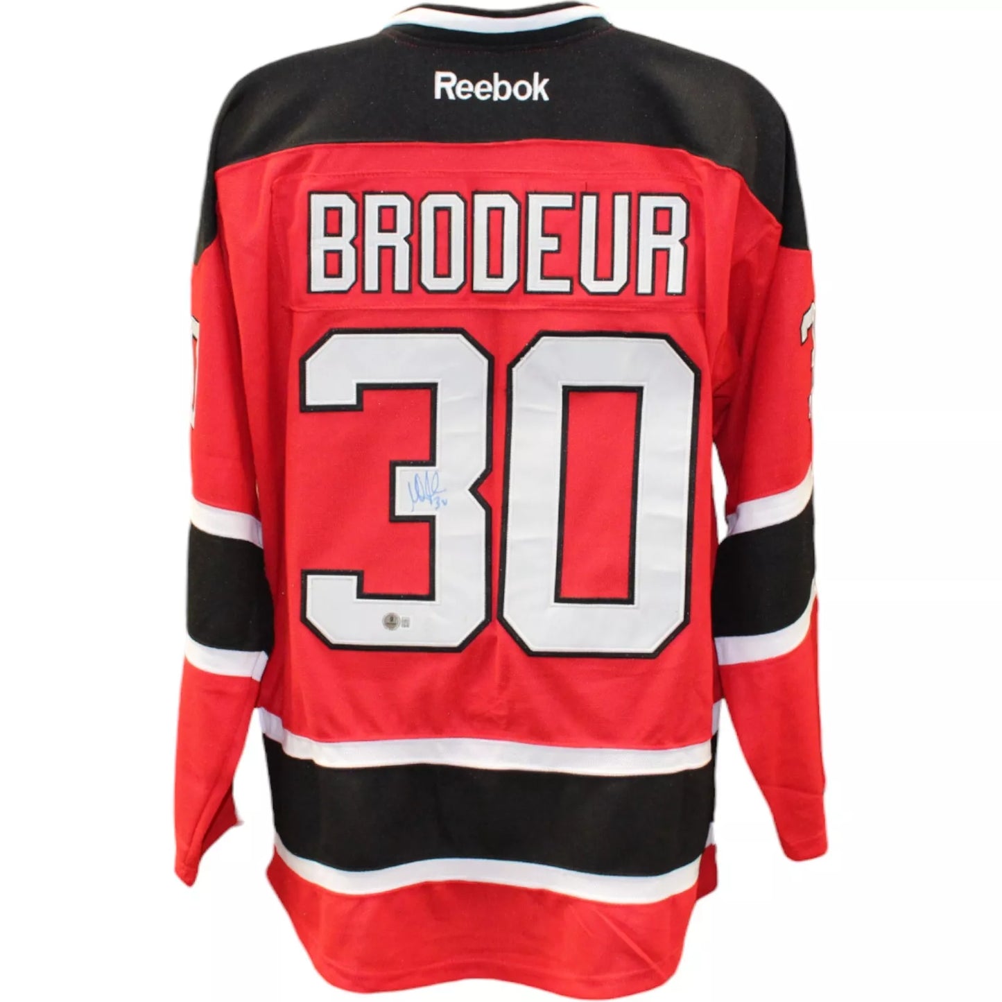 Martin Brodeur Signed New Jersey Devils Reebok Red sz 52 Jersey Beckett