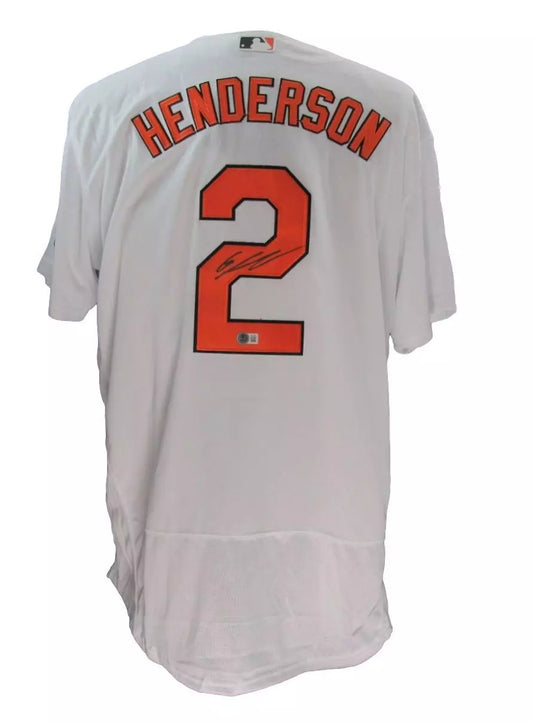 Gunnar Henderson Baltimore Orioles Signed Nike XL Orange Jersey Beckett