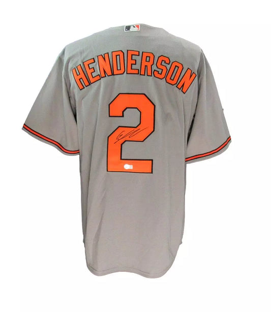 Gunnar Henderson Baltimore Orioles Signed/Auto Nike L Grey Jersey Beckett