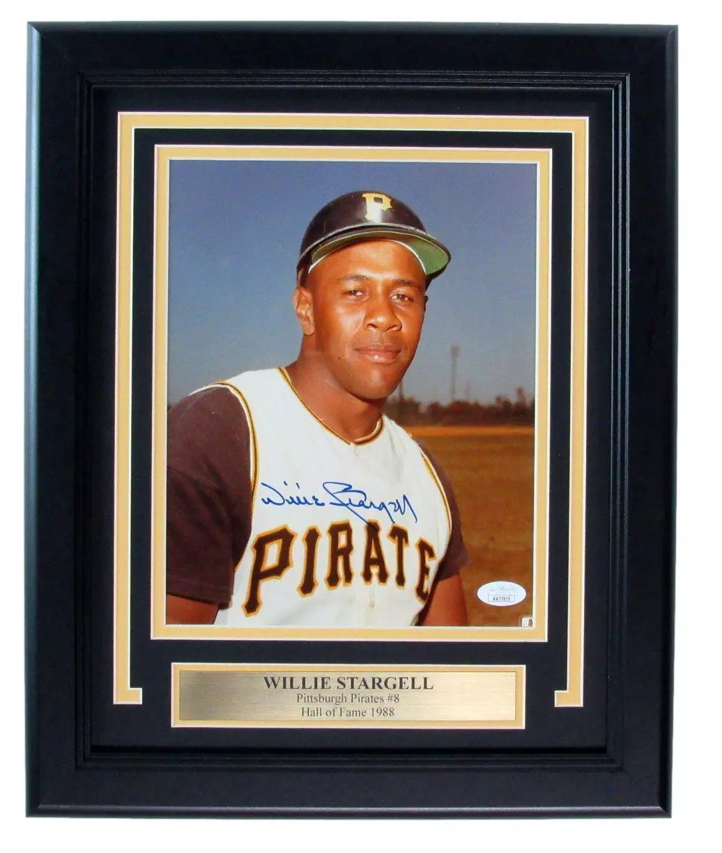 Willie Stargell HOF Signed/Auto 8x10 Photo Pittsburgh Pirates Framed JSA