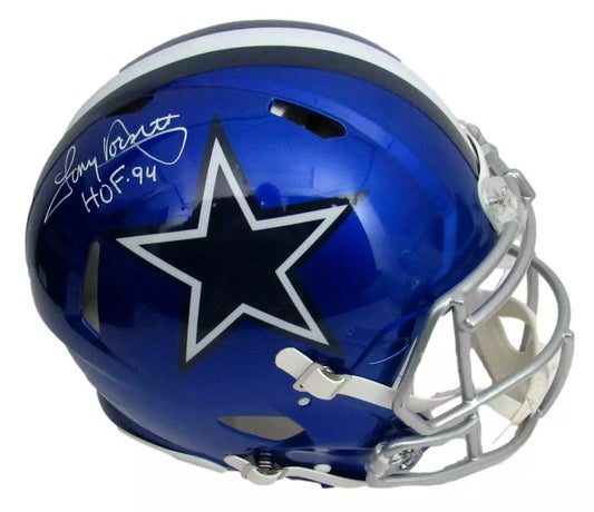 Tony Dorsett HOF Cowboys Signed Full Size Flash Authentic Helmet PSA COA