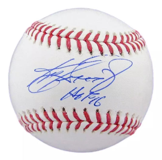 Ken Griffey Jr. HOF Autographed/Inscribed OML Baseball Mariners Beckett COA