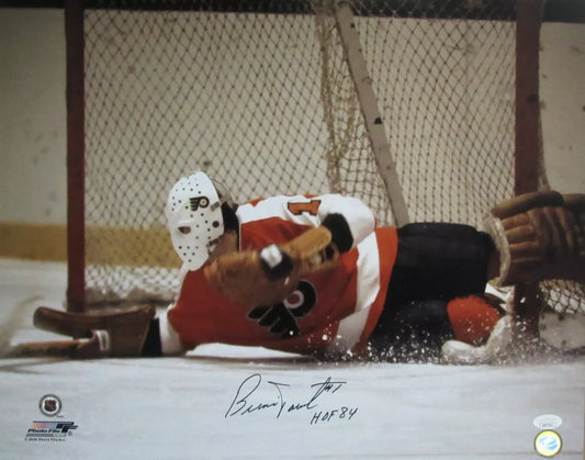 Bernie Parent HOF Signed/Inscribed 16x20 Photo Philadelphia Flyers JSA