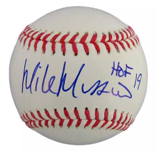 Mike Mussina HOF Autographed Rawlings OML Baseball Baltimore Orioles Beckett COA