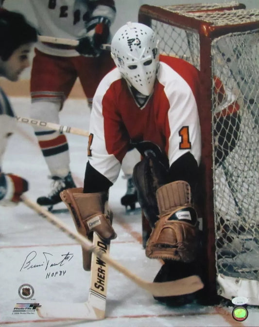 Bernie Parent HOF Signed/Inscribed 16x20 Photo Philadelphia Flyers JSA