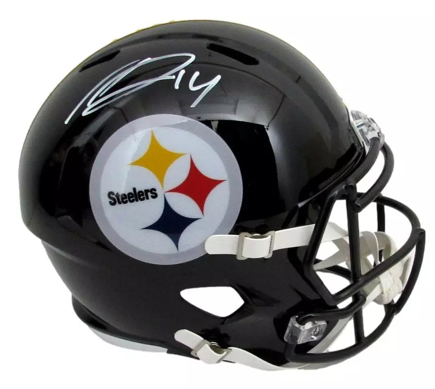 George Pickens Autographed Full Size Black Speed Replica Helmet Steelers JSA COA