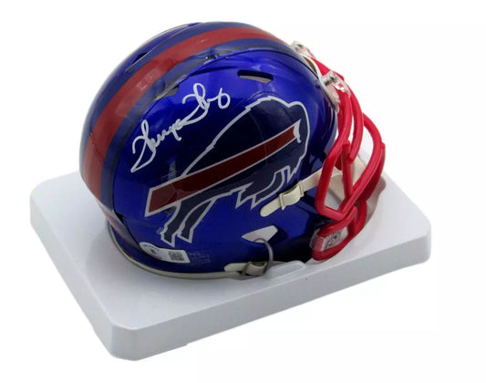 Thurman Thomas HOF Signed Mini Football Helmet Buffalo Bills Beckett COA