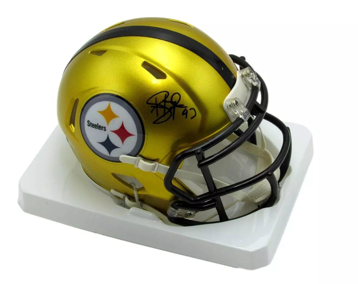 Troy Polamalu Signed Mini Football Helmet Pittsburgh Steelers Beckett COA