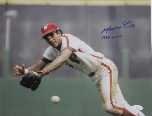 Manny Trillo Philadelphia Phillies Signed/Inscribed 11x14 Photo JSA