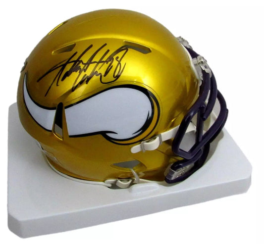 Adrian Peterson Autographed Mini Speed Flash Football Helmet Vikings Beckett COA