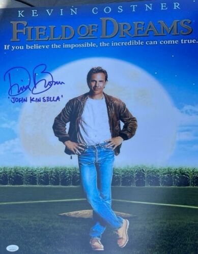 Dwier Brown Field of Dreams 16x20 Movie Poster John Kinsella Inscr With JSA COA