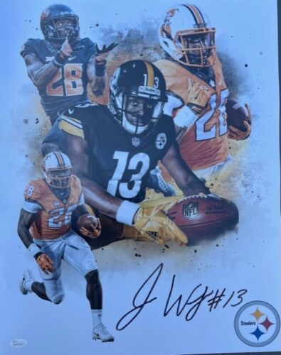 James Washington Steelers, Oklahoma State signed 16x20 with JSA COA