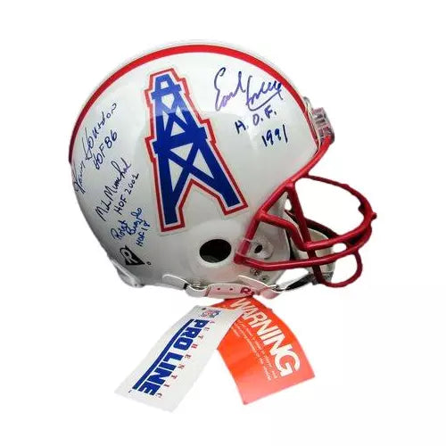 Houston Oilers Signed by 8 HOFers Full Size Pro Line Authentic Helmet JSA COA