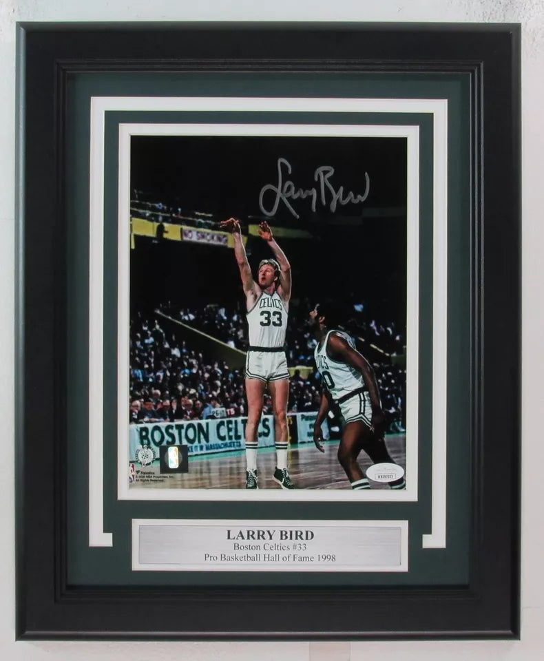 Larry Bird HOF Signed/Auto 8x10 Photo Boston Celtics Framed JSA