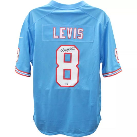 Will Levis Autographed Tennessee Titans Light Blue Nike XL Jersey FAN