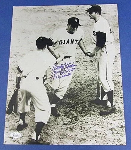 Dusty Rhodes New York Giants Signed/Inscribed 1954 WS MVP 11x14 Photo JSA